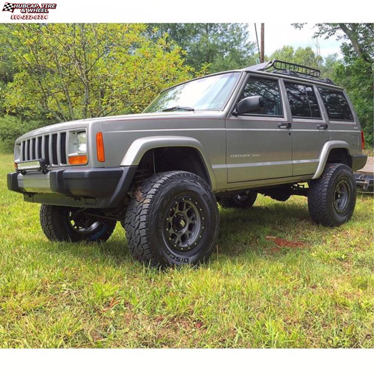 vehicle gallery/jeep cherokee xd series xd127 bully x  Matte Gray and Black Ring wheels and rims