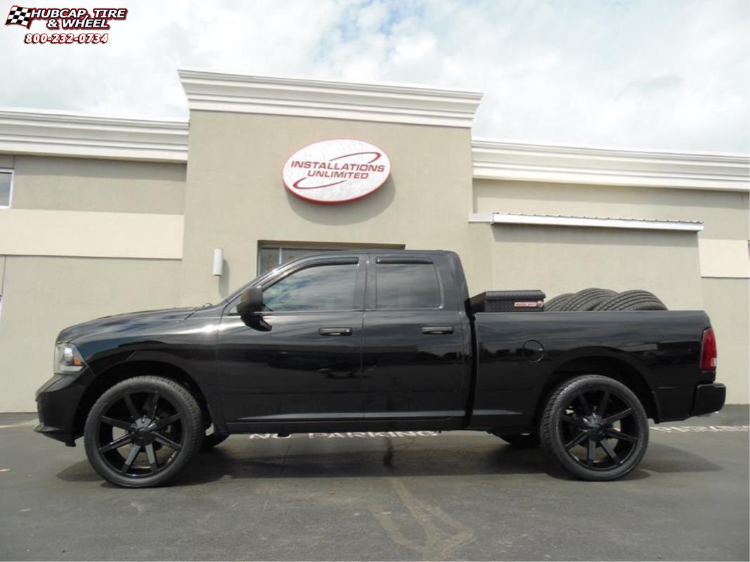 vehicle gallery/ram 1500 xd series km651 slide  Gloss Black wheels and rims
