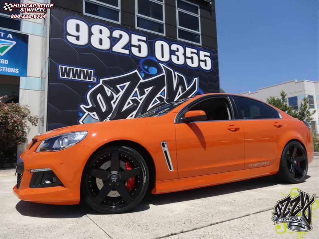 vehicle gallery/hsv clubsport xd series km775 rockstar car  Matte Black wheels and rims