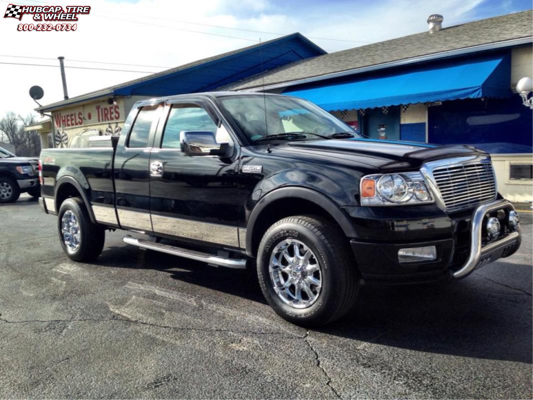 vehicle gallery/ford f 150 xd series xd779 badlands x  Chrome wheels and rims