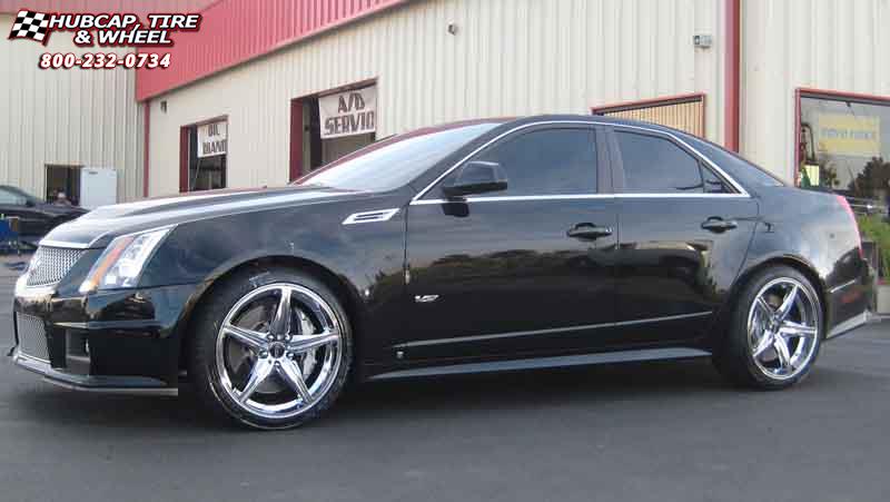 vehicle gallery/2010 cadillac cts v foose speed f136  Chrome wheels and rims