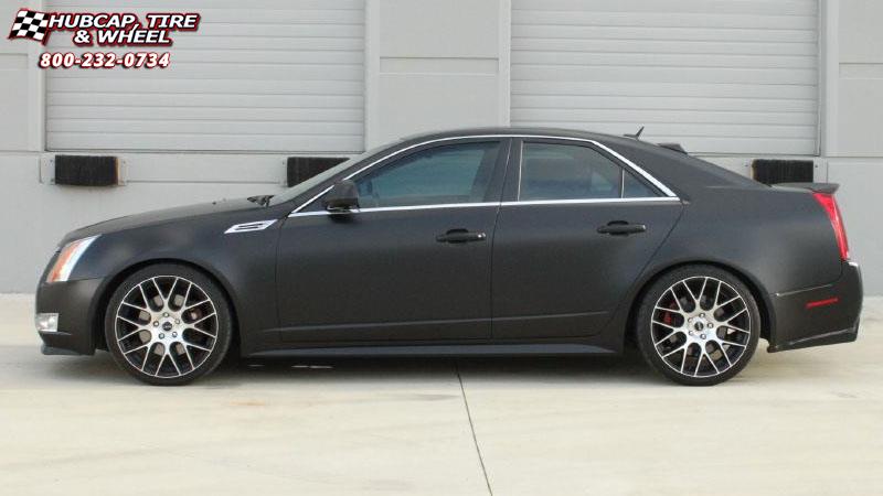 vehicle gallery/cadillac cts niche circuit m108 20x85  Black & Machined wheels and rims