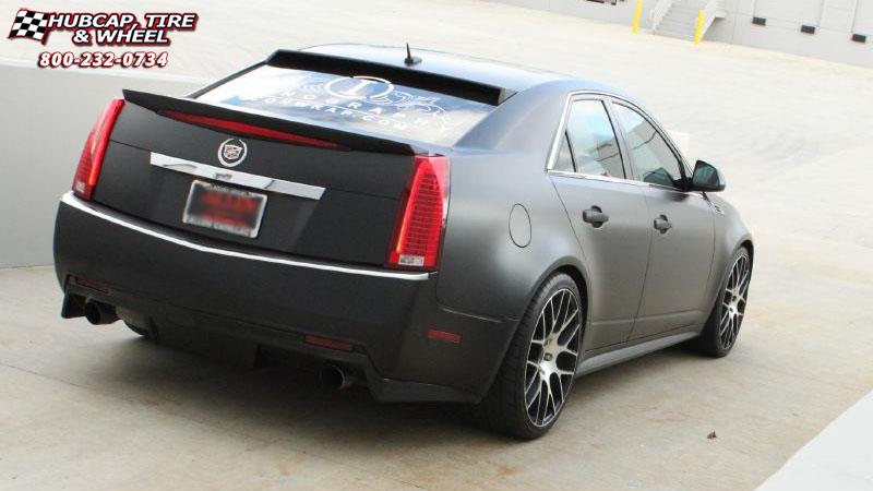 vehicle gallery/cadillac cts niche circuit m108 20x85  Black & Machined wheels and rims