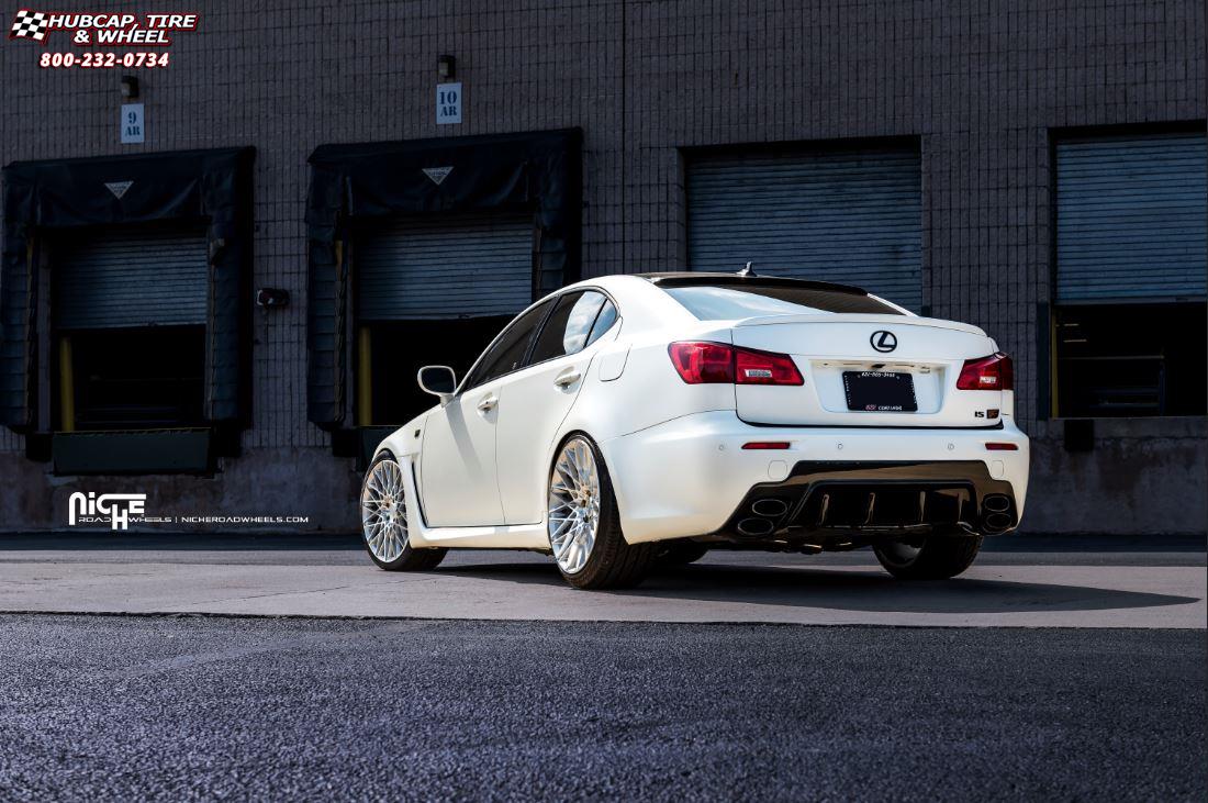 vehicle gallery/lexus is f niche citrine m161 20x85  Silver & Machined wheels and rims