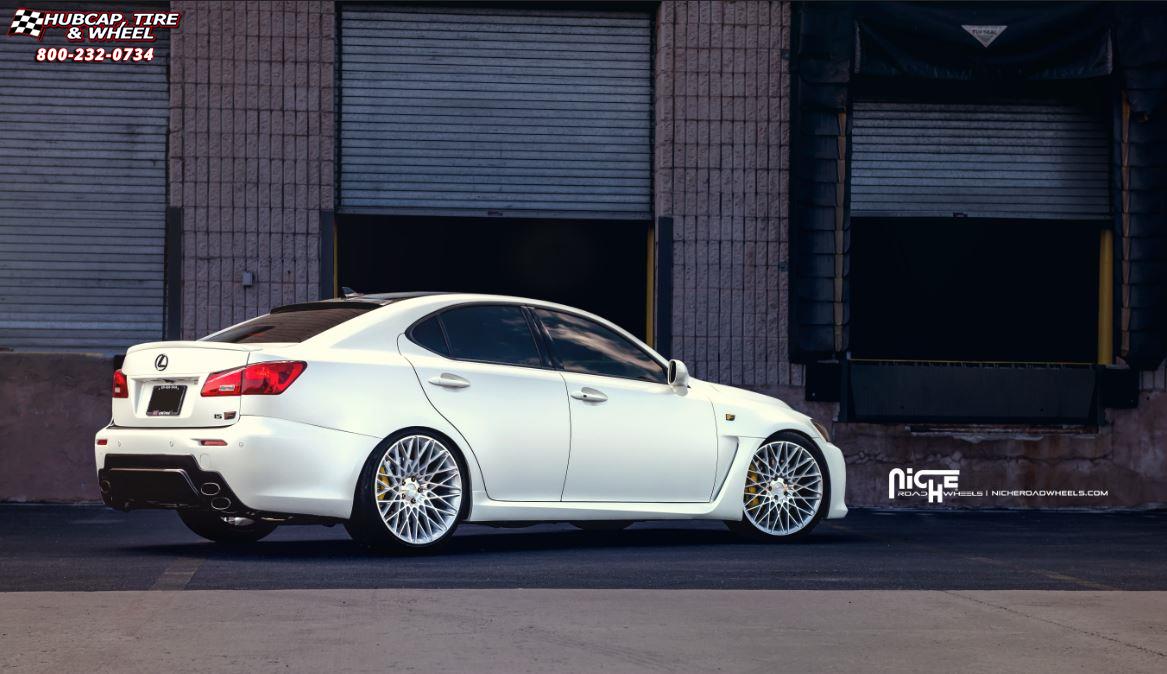 vehicle gallery/lexus is f niche citrine m161 20x85  Silver & Machined wheels and rims
