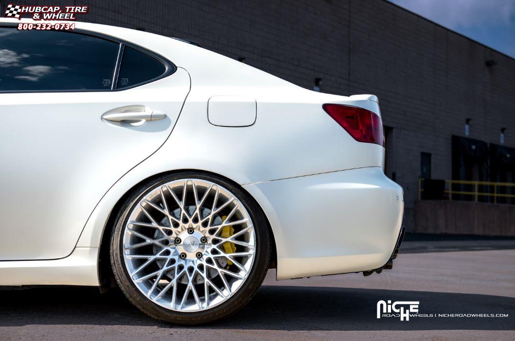vehicle gallery/lexus is f niche citrine m161 20x85  Silver & Machined wheels and rims