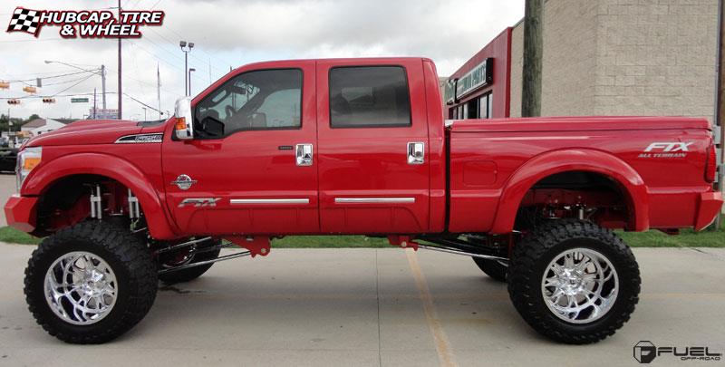 vehicle gallery/ford f 250 fuel throttle d512 22X14  Chrome wheels and rims