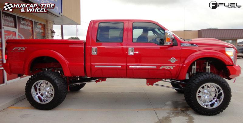 vehicle gallery/ford f 250 fuel throttle d512 22X14  Chrome wheels and rims