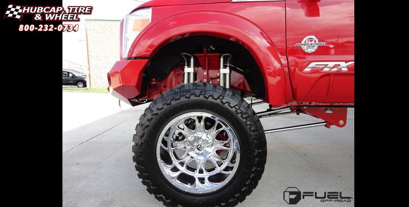 vehicle gallery/ford f 250 fuel throttle d512 22X14  Chrome wheels and rims