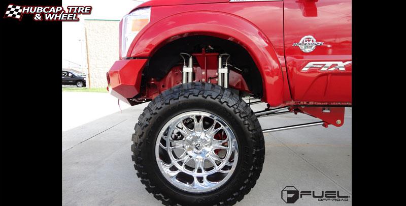 vehicle gallery/ford f 250 fuel throttle d512 22X14  Chrome wheels and rims