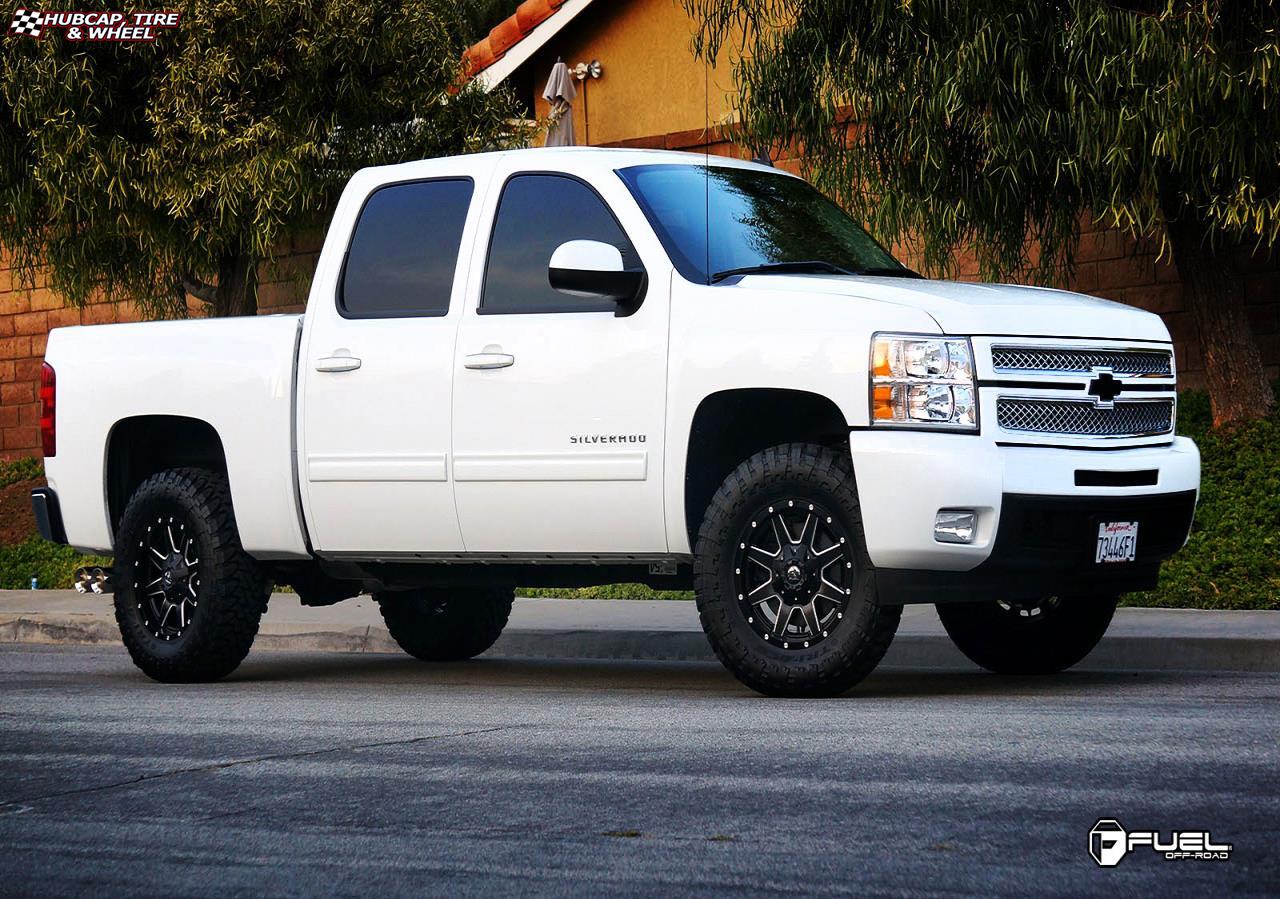 vehicle gallery/chevrolet silverado fuel maverick d538 0X0  Black & Milled wheels and rims