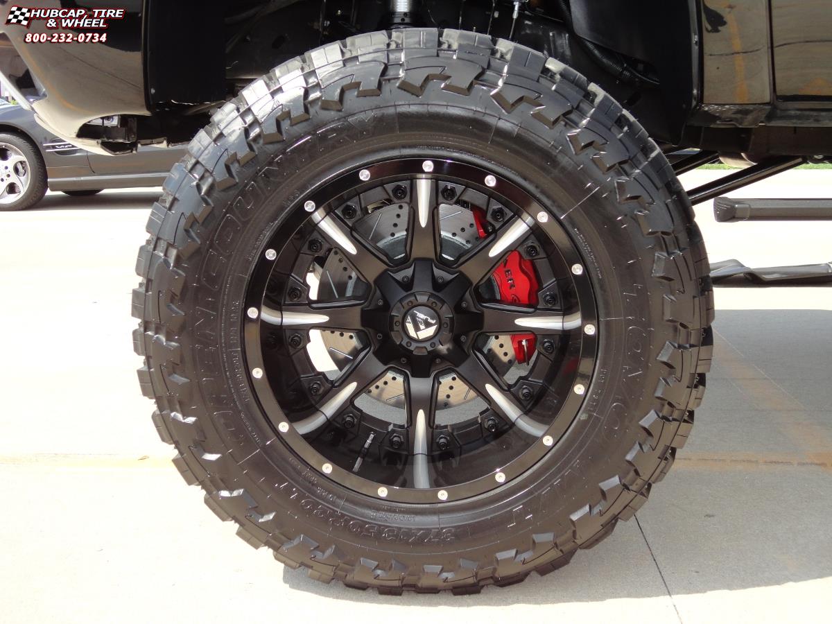 vehicle gallery/chevrolet tahoe fuel nutz d251 20X12  Matte Black & Milled wheels and rims