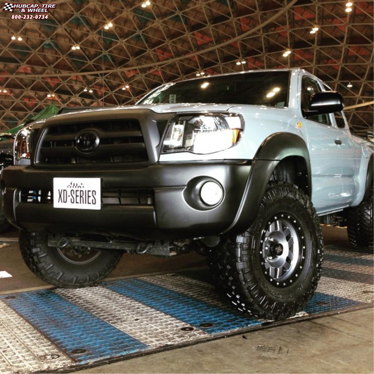 vehicle gallery/2006 toyota tacoma xd series xd128 machete x  Satin Black Machined wheels and rims