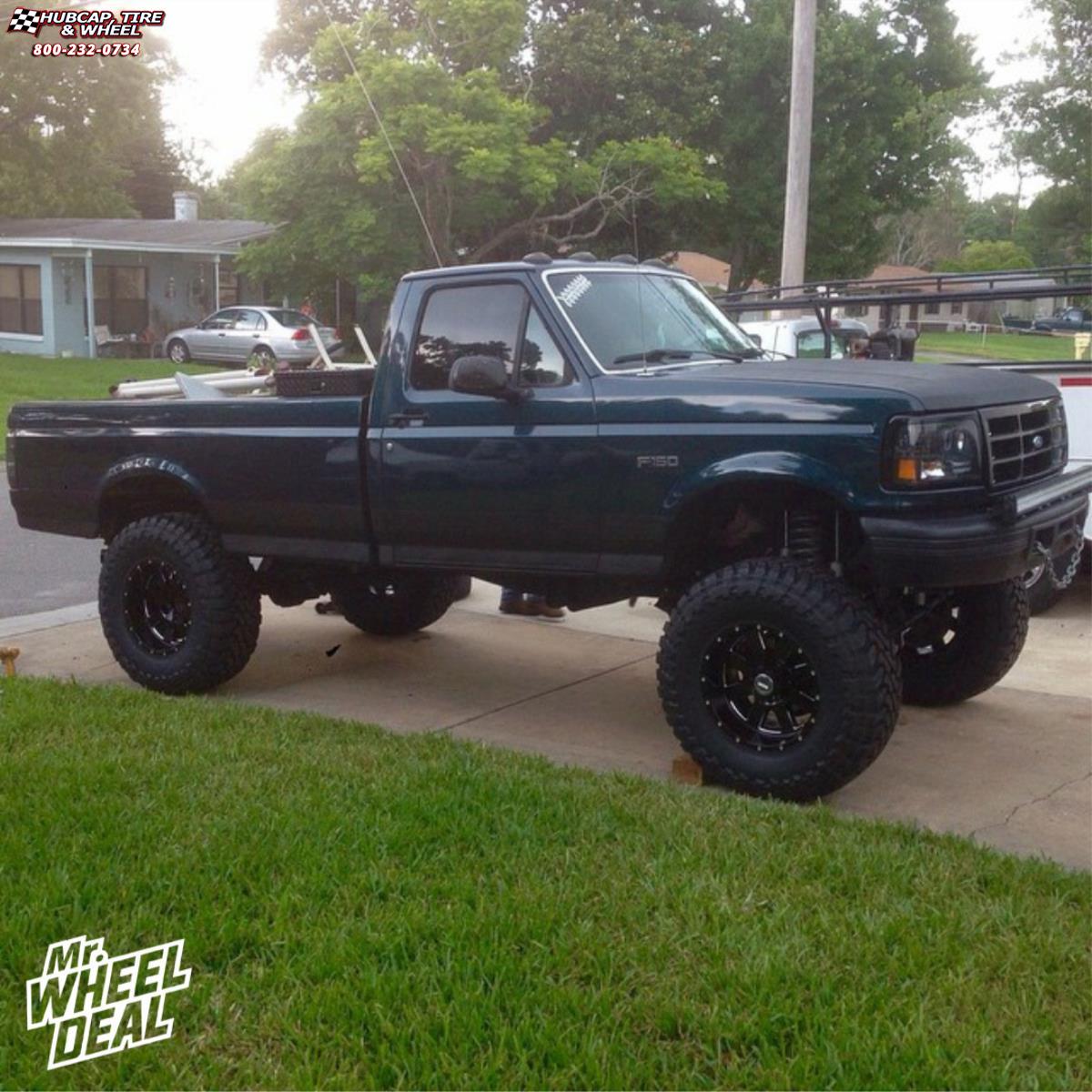 vehicle gallery/1995 ford f 150 moto metal mo962 18X10  Gloss Black & Milled wheels and rims