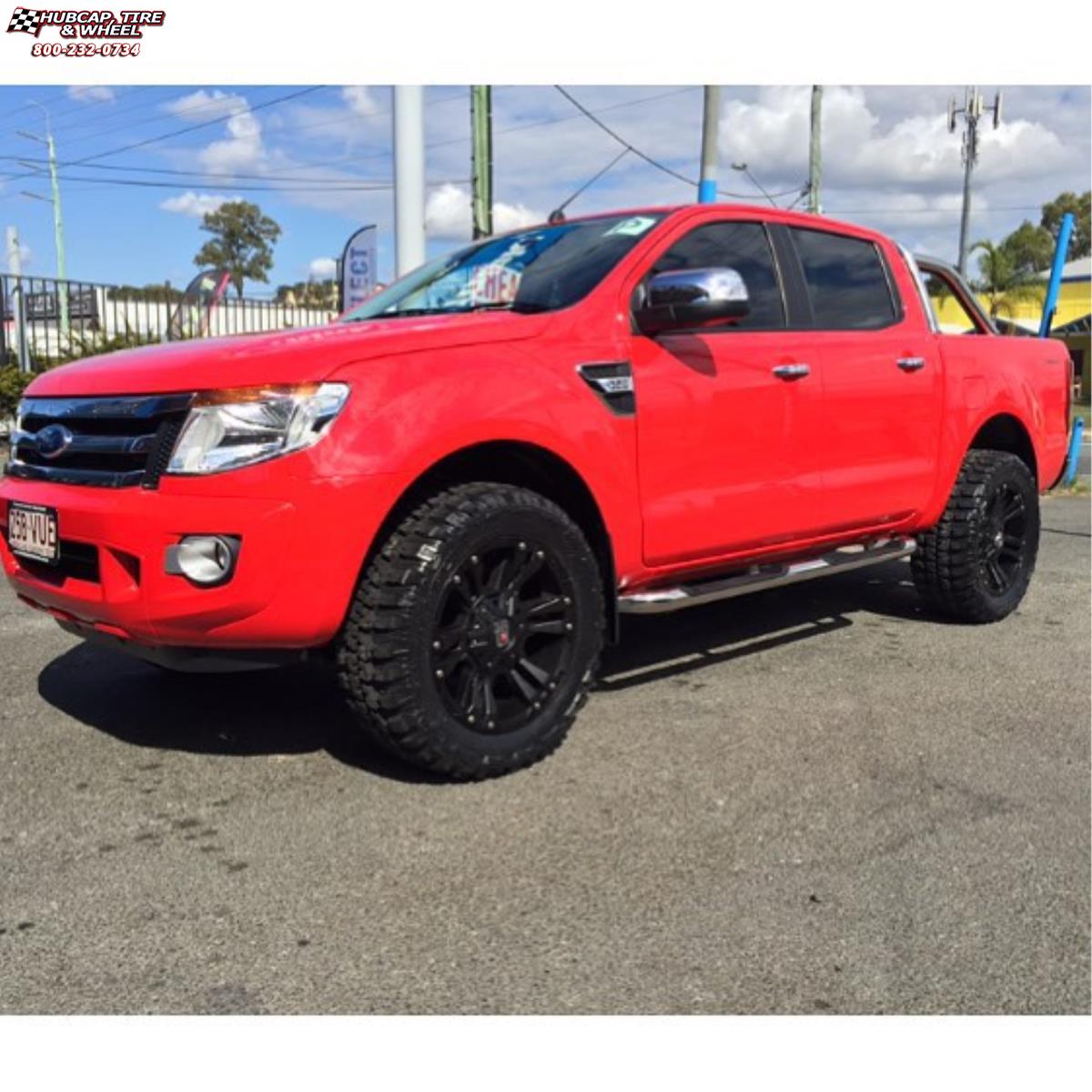 vehicle gallery/toyota hilux xd series xd778 monster x  Matte Black wheels and rims