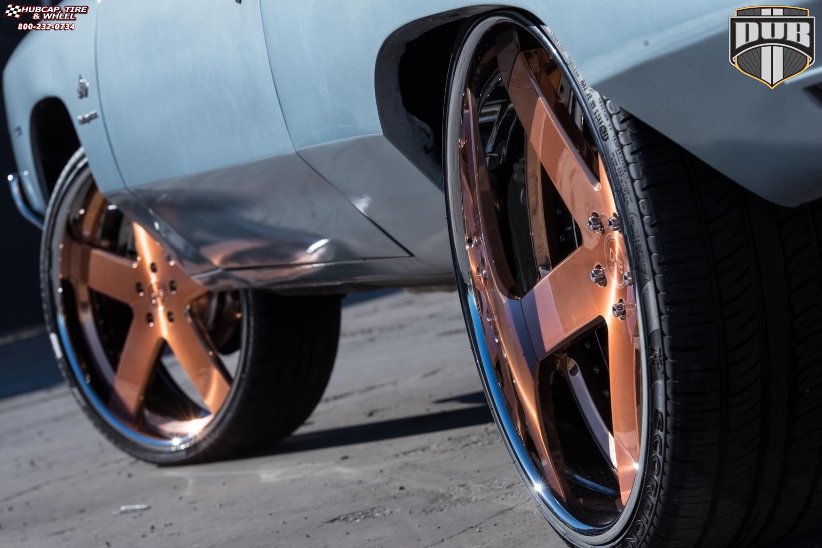 vehicle gallery/chevrolet impala dub x84 baller 26X9  Brushed w/ rose gold tint, chrome lip wheels and rims