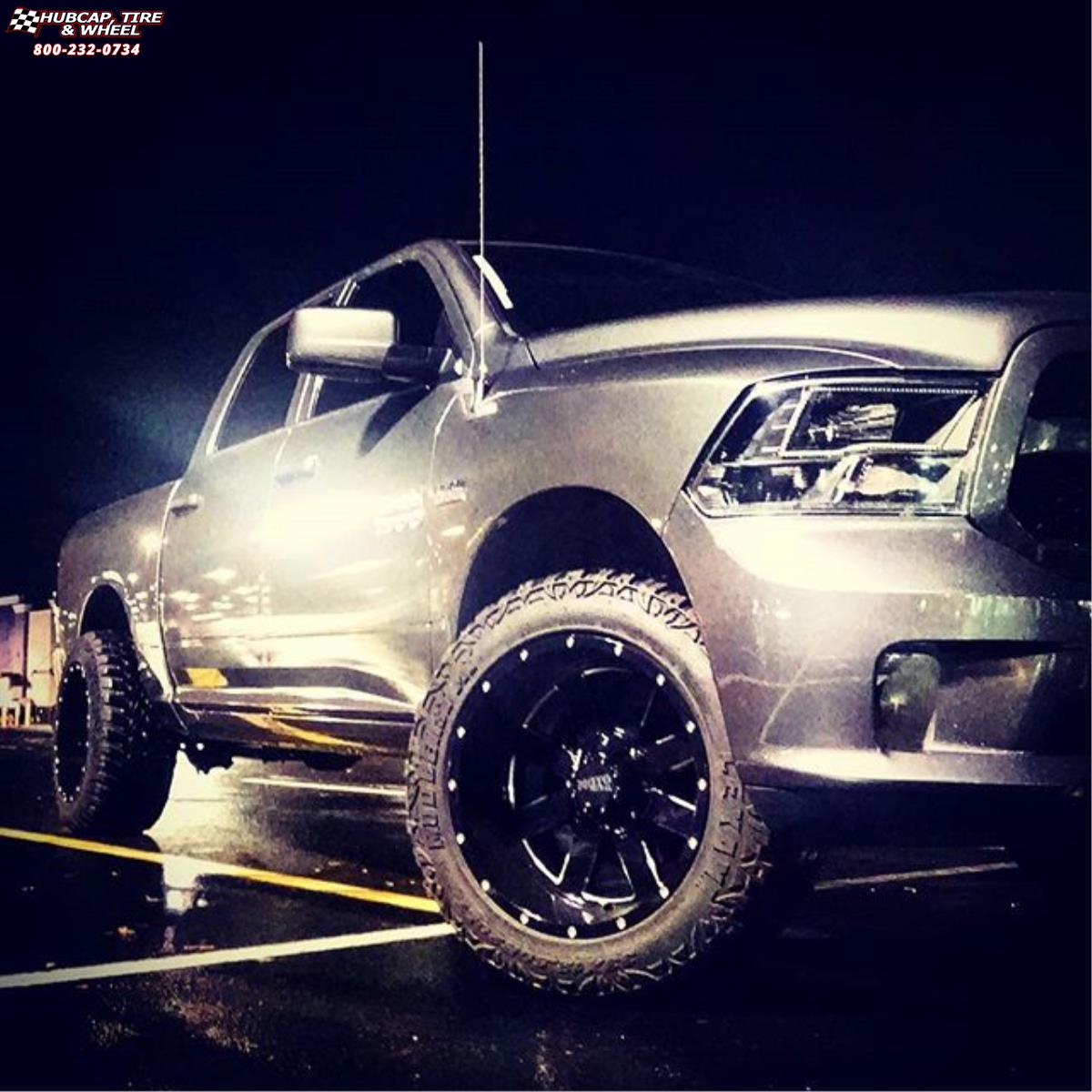 vehicle gallery/ram 1500 moto metal mo962  Gloss Black & Milled wheels and rims