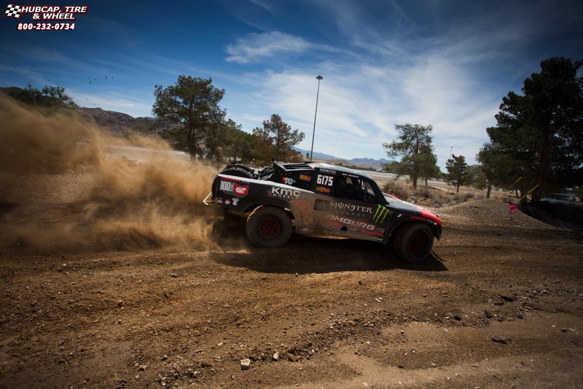 vehicle gallery/chevrolet silverado 1500 xd series xd222 enduro beadlock x  Red and Black wheels and rims