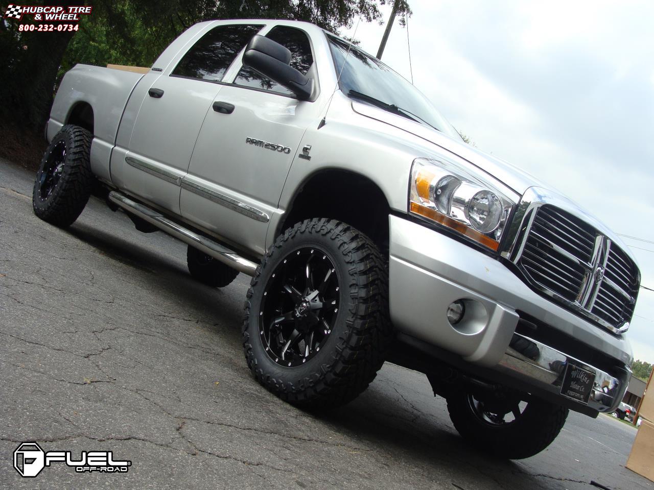 vehicle gallery/dodge ram 2500 fuel nutz d251 0X0  Matte Black & Milled wheels and rims