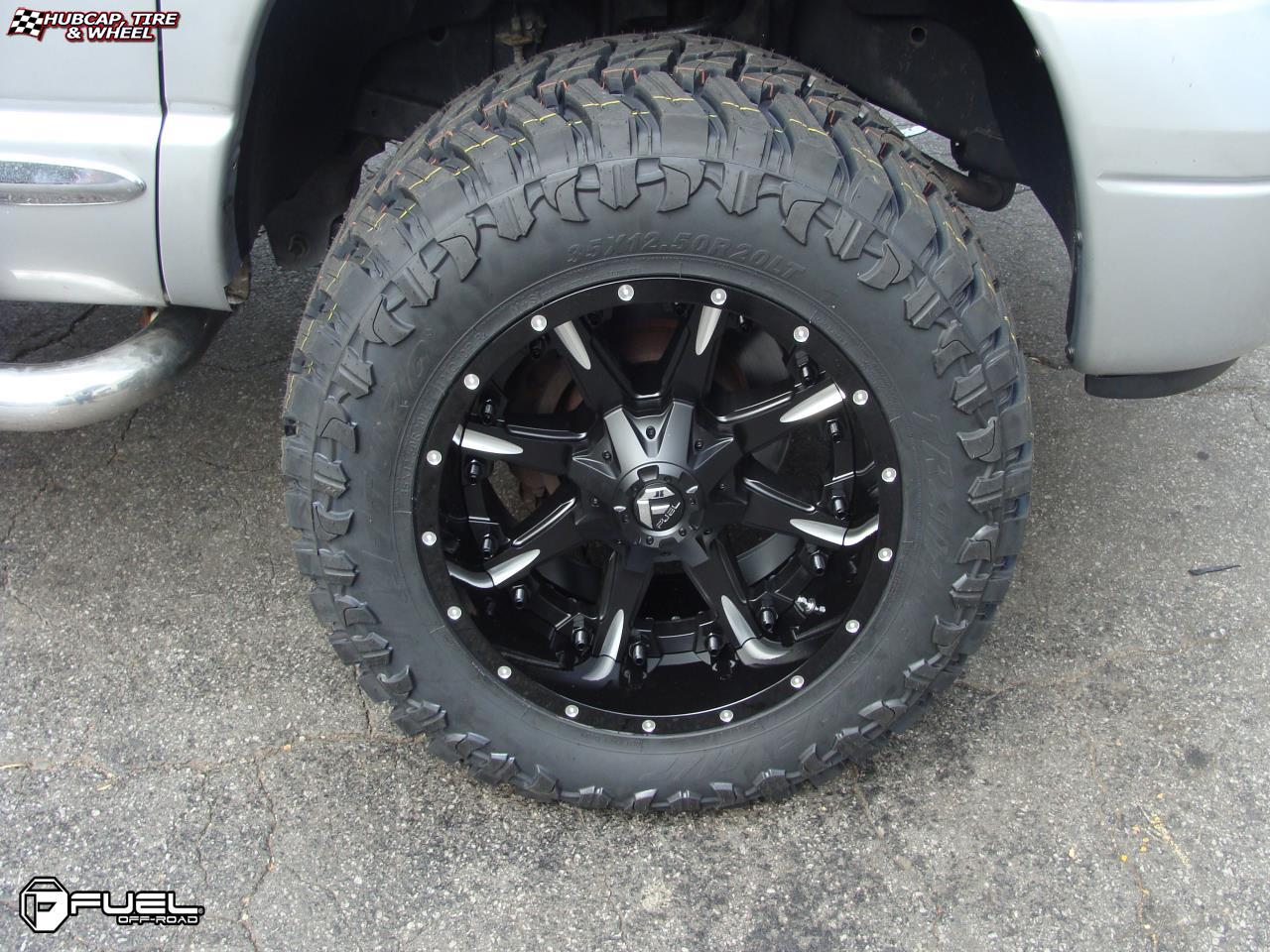 vehicle gallery/dodge ram 2500 fuel nutz d251 0X0  Matte Black & Milled wheels and rims