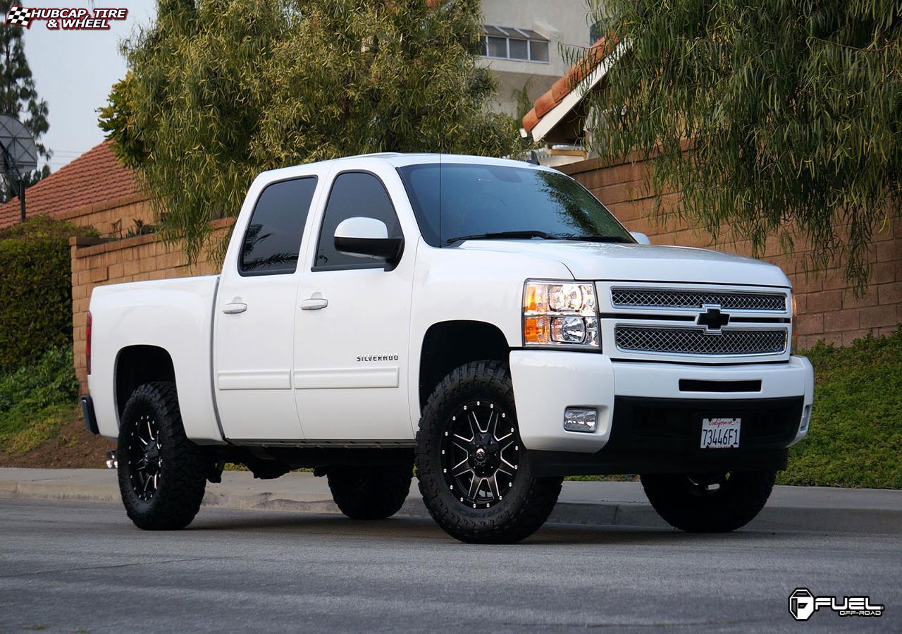 vehicle gallery/chevrolet silverado fuel maverick d538 0X0  Black & Milled wheels and rims