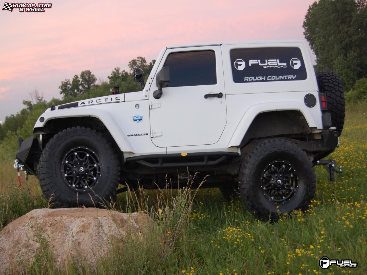 vehicle gallery/jeep wrangler fuel hostage d531 0X0  Matte Black wheels and rims