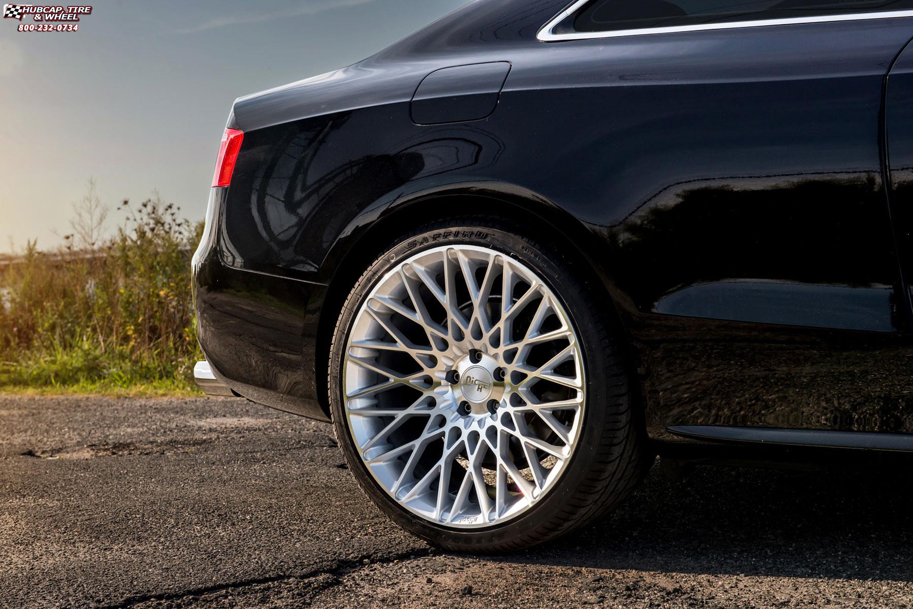 vehicle gallery/audi s5 niche citrine m161 20x105  Silver & Machined wheels and rims