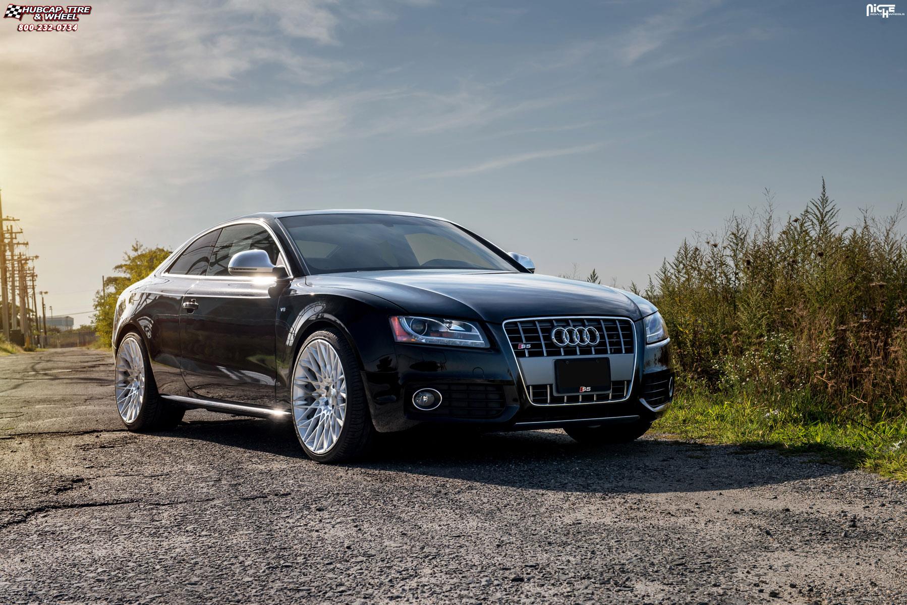 vehicle gallery/audi s5 niche citrine m161 20x105  Silver & Machined wheels and rims