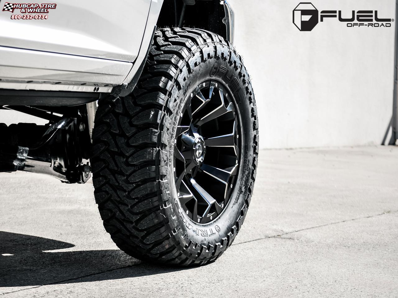 vehicle gallery/dodge ram 2500 fuel assault d546 20X10  Black & Milled wheels and rims