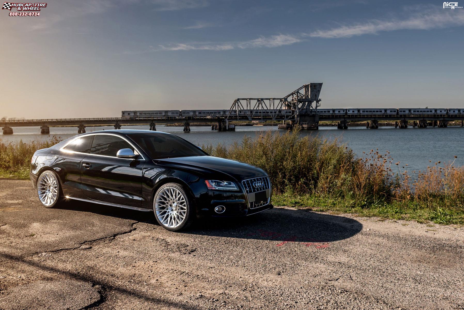 vehicle gallery/audi s5 niche citrine m161 20x105  Silver & Machined wheels and rims