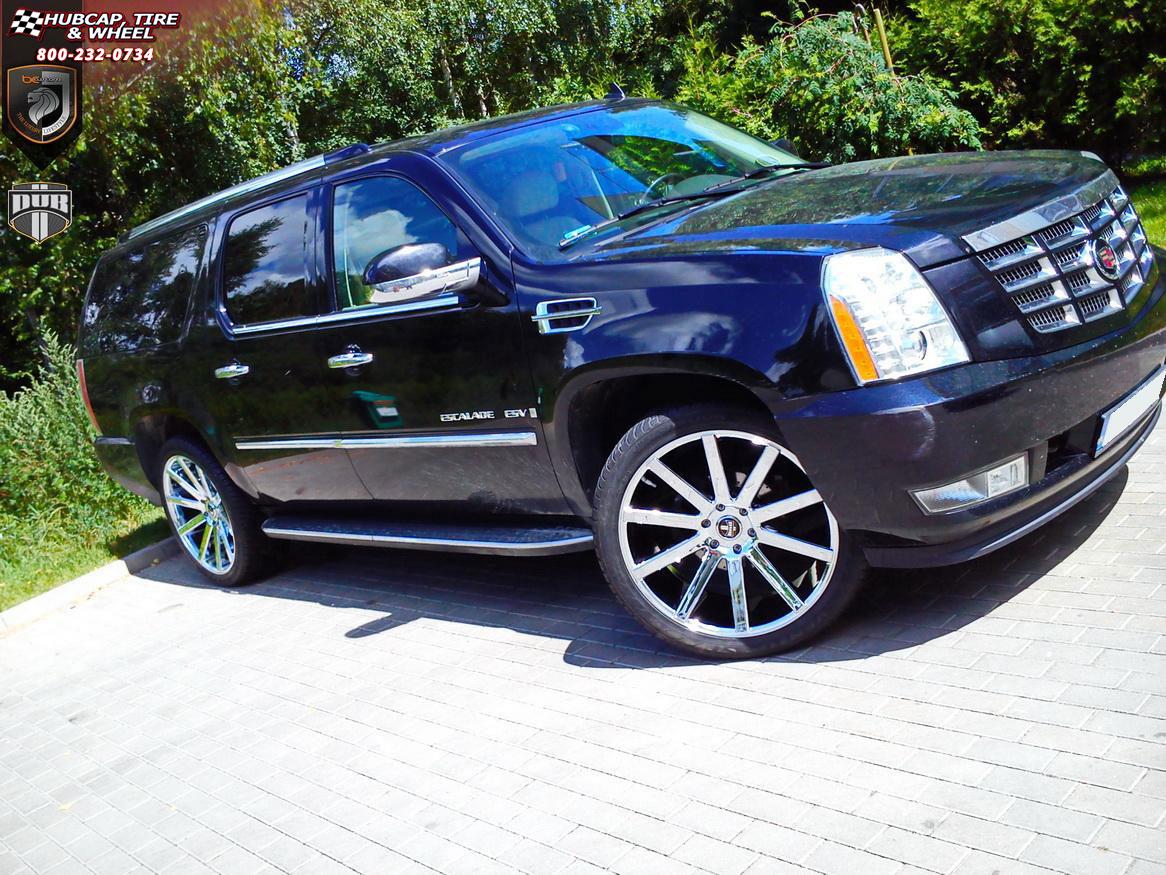 vehicle gallery/cadillac escalade dub shot calla s120 24X10  Chrome wheels and rims