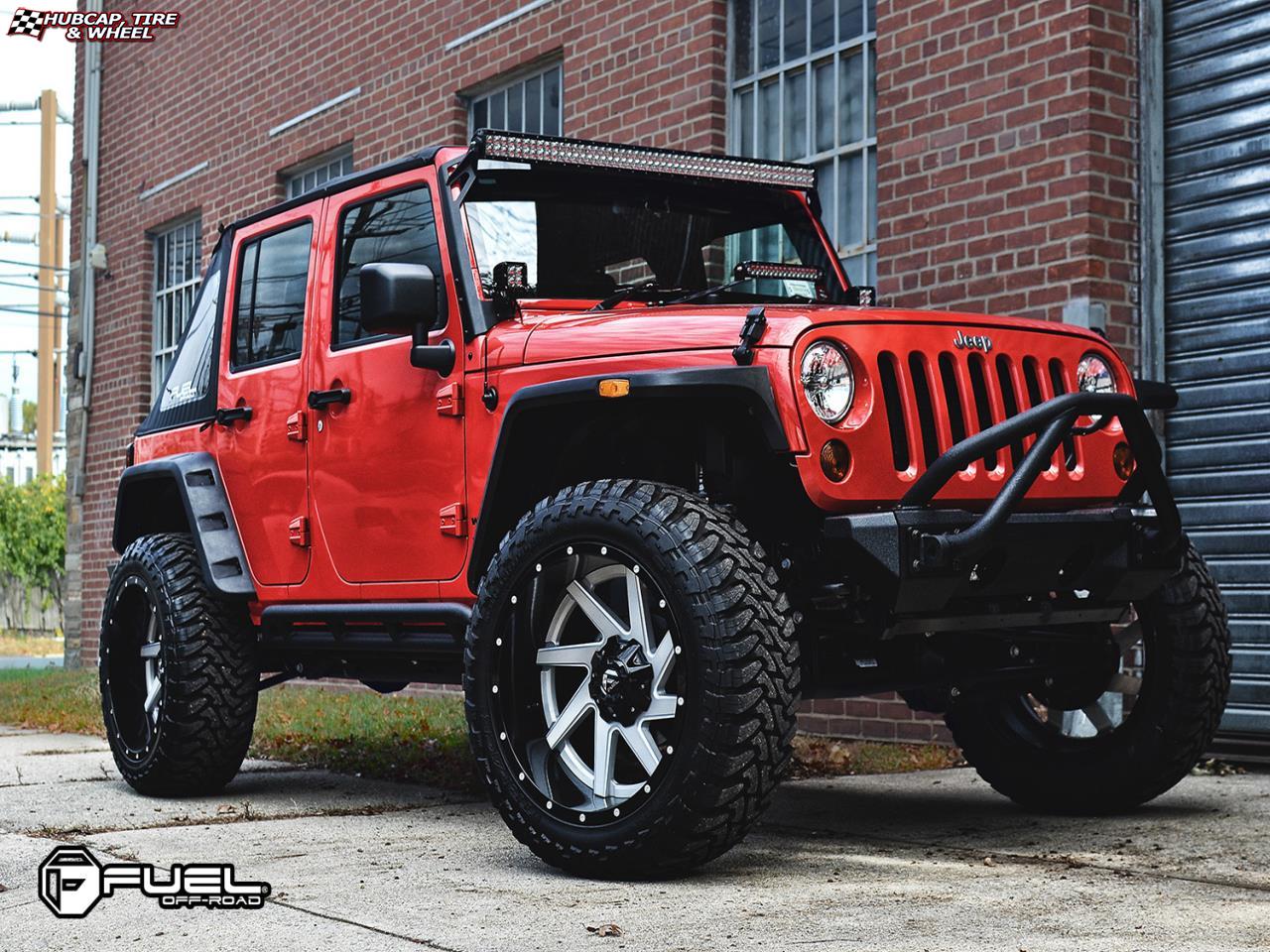vehicle gallery/jeep wrangler fuel renegade d263 0X0 Chrome center, gloss black outer wheels and rims
