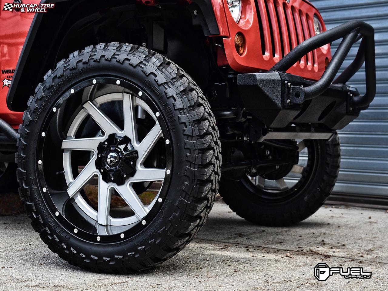 vehicle gallery/jeep wrangler fuel renegade d263 0X0 Chrome center, gloss black outer wheels and rims