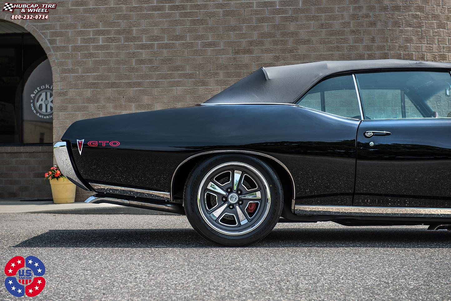 vehicle gallery/pontiac gto us mags trans am u429 18X9  Matte Gunmetal | Polished wheels and rims