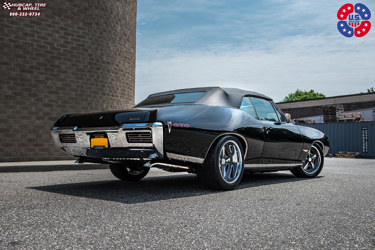 vehicle gallery/pontiac gto us mags trans am u429 18X9  Matte Gunmetal | Polished wheels and rims