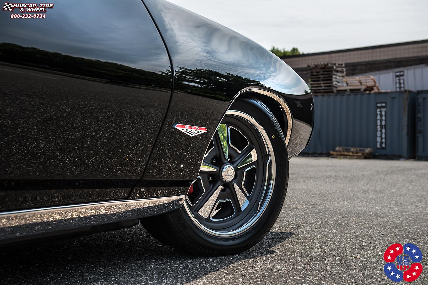 vehicle gallery/pontiac gto us mags trans am u429 18X9  Matte Gunmetal | Polished wheels and rims