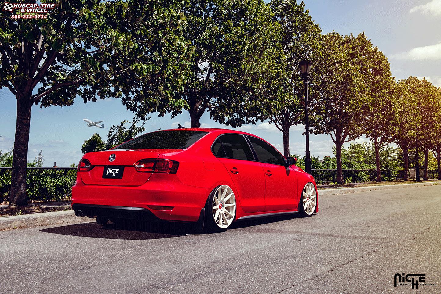 vehicle gallery/volkswagen jetta niche essen m146  Silver & Machined wheels and rims