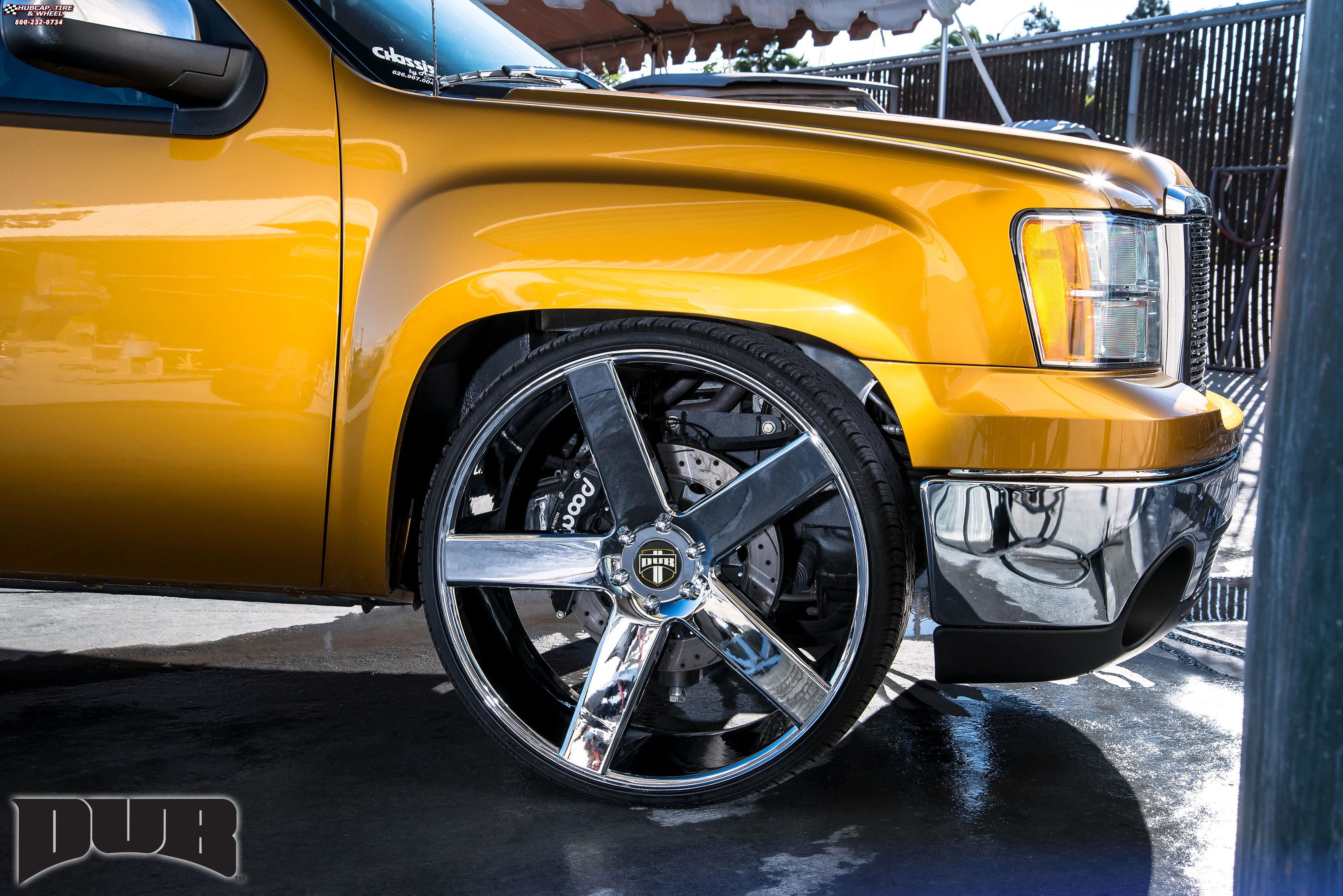 vehicle gallery/chevrolet silverado dub baller s115 28X10  Chrome wheels and rims