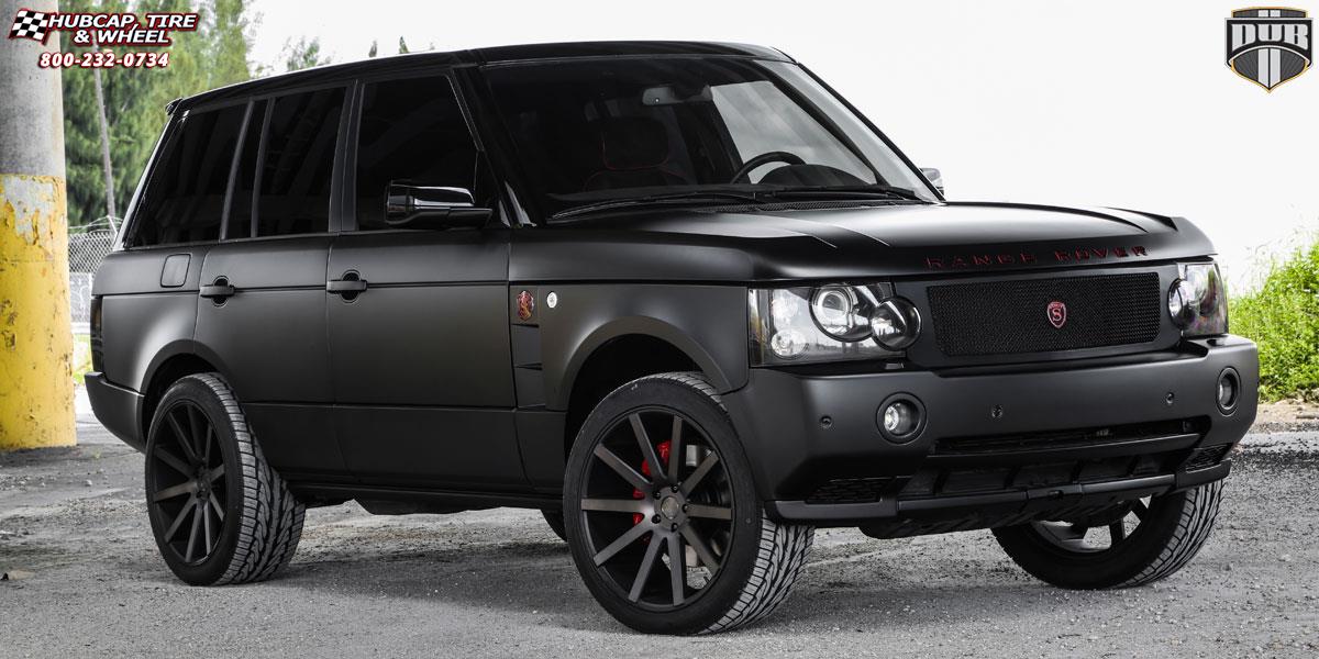 vehicle gallery/land rover range rover dub shot calla s121 22X10.5  Black & Machined with Dark Tint wheels and rims