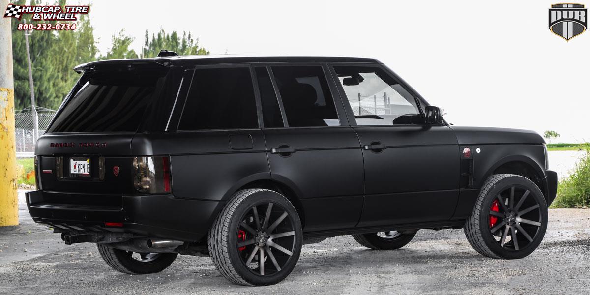 vehicle gallery/land rover range rover dub shot calla s121 22X10.5  Black & Machined with Dark Tint wheels and rims