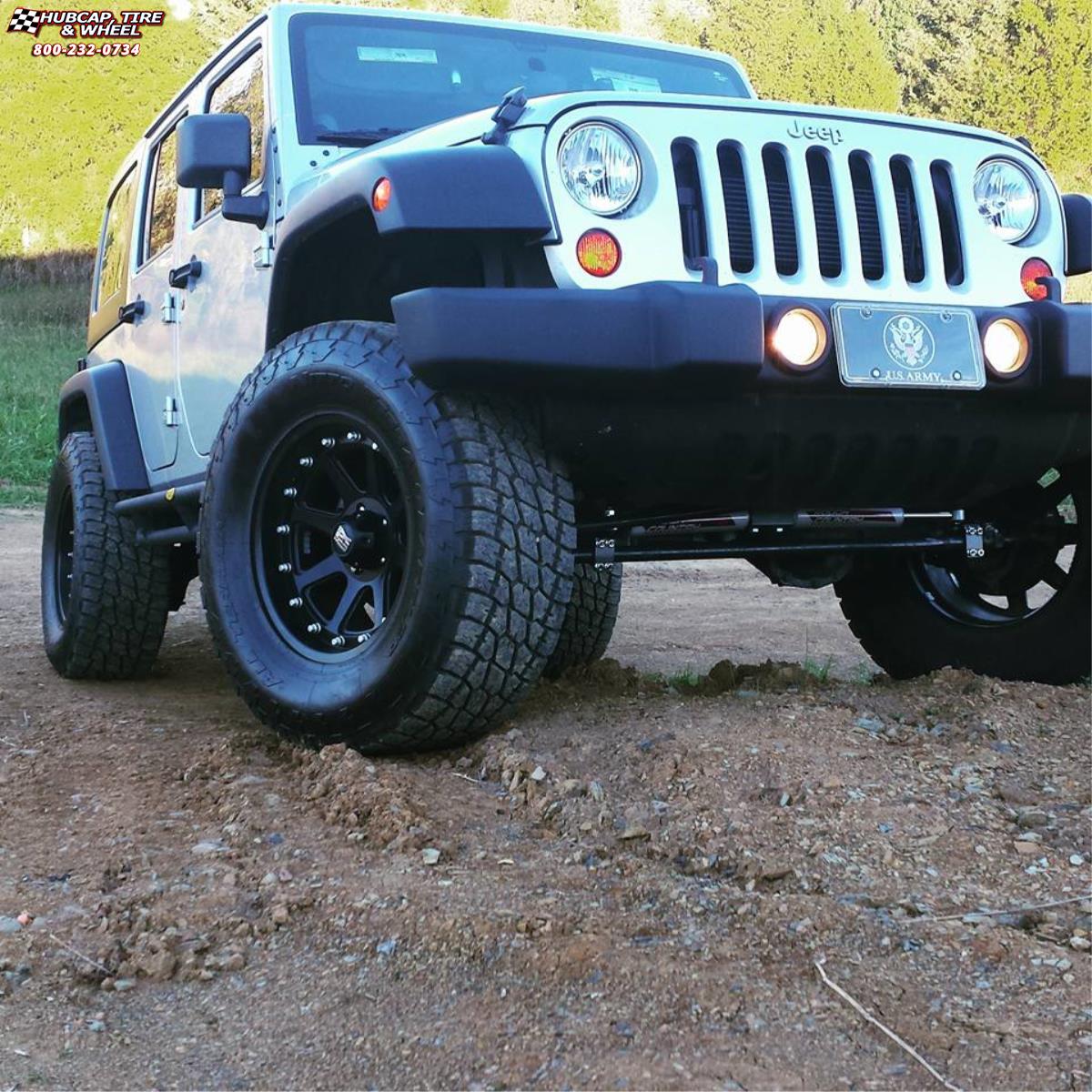 vehicle gallery/jeep wrangler xd series xd798 addict  Matte Black wheels and rims