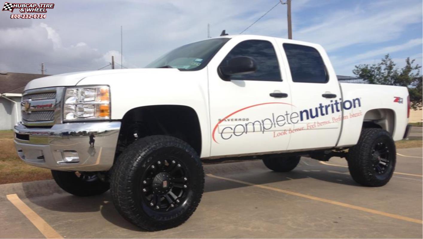 vehicle gallery/chevrolet silverado 1500 xd series xd778 monster x  Matte Black wheels and rims