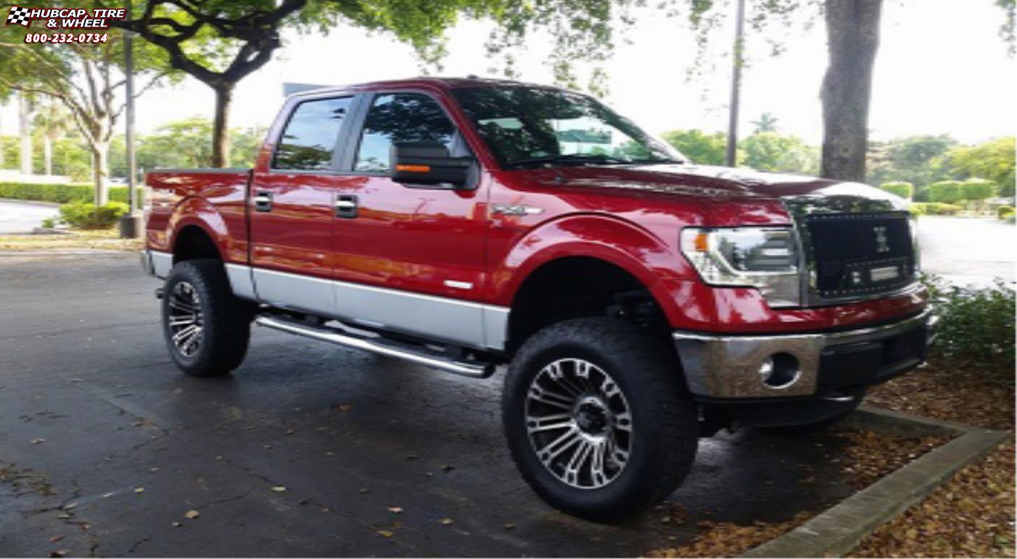 vehicle gallery/ford f 150 xd series xd810 brigade  Gloss Black Machined Face wheels and rims