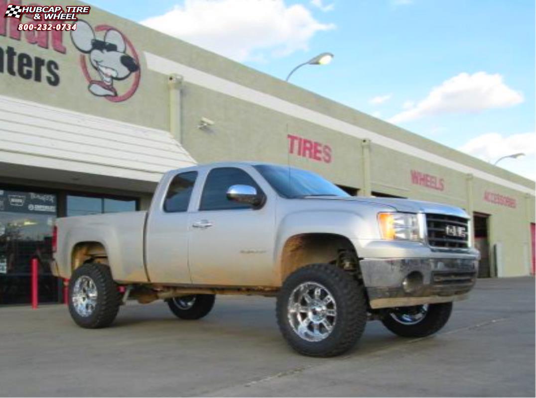 vehicle gallery/gmc sierra 1500 xd series xd809 riot x  Chrome wheels and rims