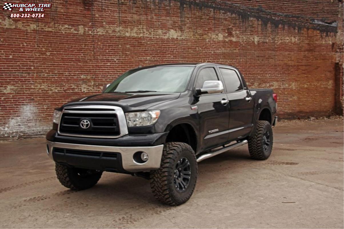vehicle gallery/2012 toyota tundra xd series xd778 monster x  Matte Black wheels and rims