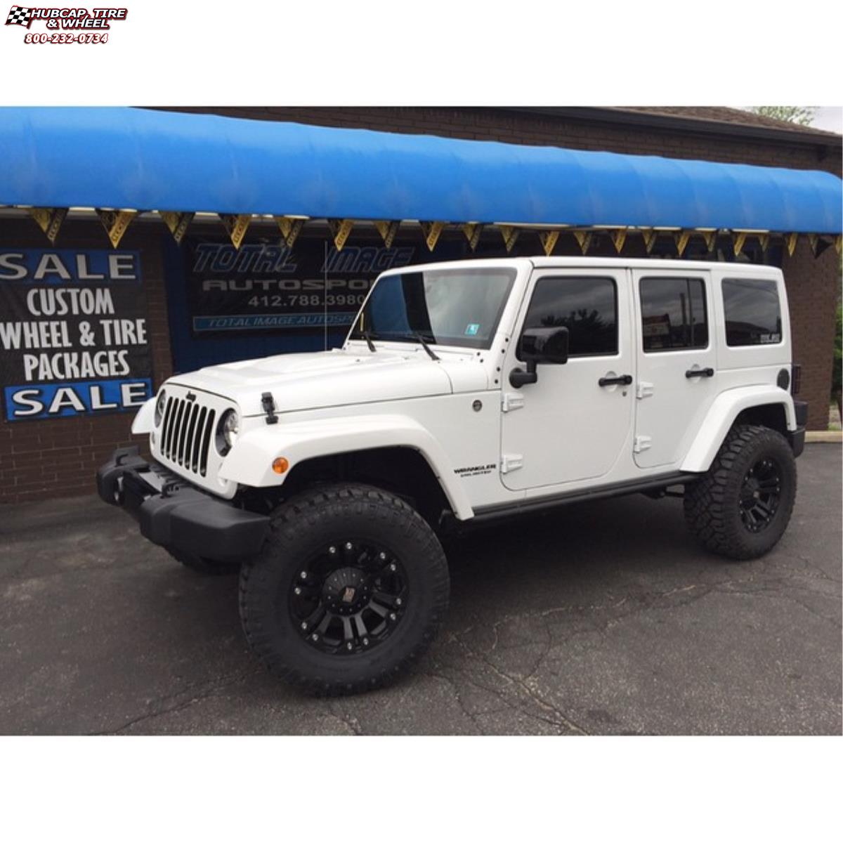 vehicle gallery/jeep wrangler xd series xd778 monster x  Matte Black wheels and rims