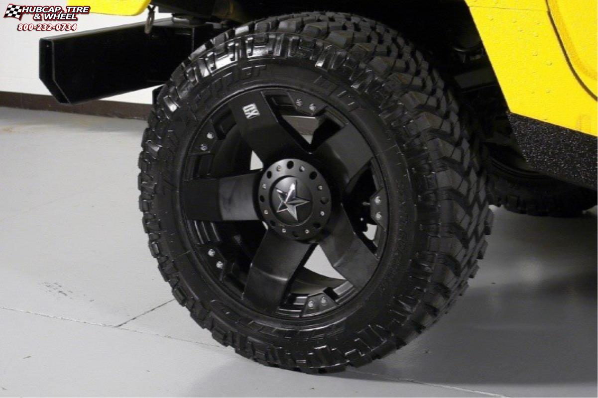 vehicle gallery/hummer h1 xd series xd775 rockstar x  Matte Black wheels and rims