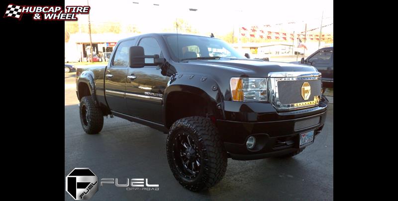vehicle gallery/gmc denali 2500 fuel throttle d513 0X0  Matte Black & Milled wheels and rims