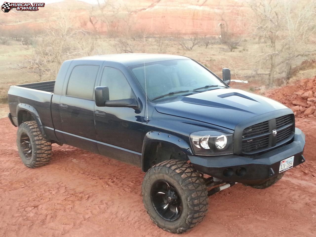 vehicle gallery/dodge ram 2500 fuel dune d523 20X12  Black & Milled wheels and rims