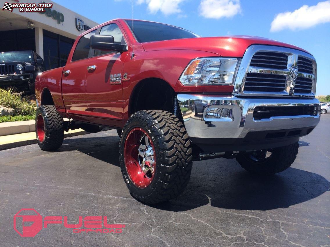 vehicle gallery/ram 2500 fuel full blown d253 0X0  PVD Chrome Center | Gloss Black Lip wheels and rims